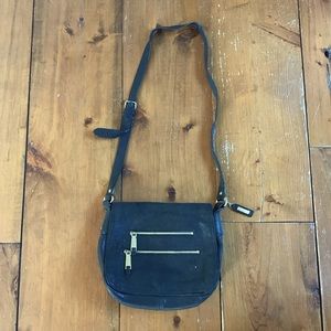 Black leather Cole Haan Messenger bag
